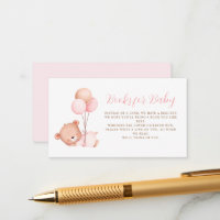 Ballons roses Baby shower Ours en Teddy