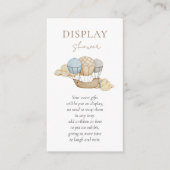 Carte D'accompagnement Balloon à air chaud Baby shower blanc (Devant)