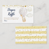 Carte D'accompagnement Balloon à air chaud blanc Animaux couches Raffle O (Devant / Derrière)