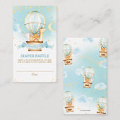 Carte D'accompagnement Balloon à air chaud Jungle Animaux Petit Refus de  (Devant / Derrière)