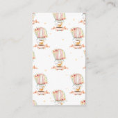 Carte D'accompagnement Balloon à air chaud mignon Bébé Animaux Apportez u (Dos)