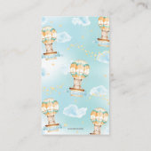 Carte D'accompagnement Balloon à air chaud Teddy Bear Petit Quai Raffle (Dos)