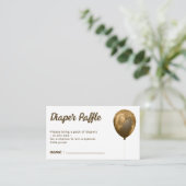 Carte D'accompagnement Balloon Sparkle Bronze Party Glitz Diaper Raffles (Debout devant)