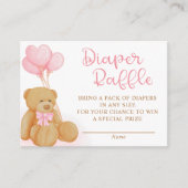 Carte D'accompagnement Balloons en Teddy rose Barreau Raffin (Devant)