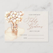 Carte D'accompagnement Balloons Ours Brown Devant Combien De Billets Grah (Devant)