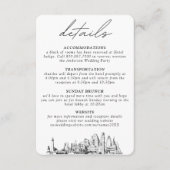 Carte D'accompagnement Baltimore Mariage Petits détails verticaux (Devant)