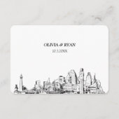 Carte D'accompagnement Baltimore Mariage traditionnel RSVP Options de rep (Dos)