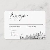 Carte D'accompagnement Baltimore Mariage traditionnel RSVP Options de rep (Devant)