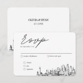 Carte D'accompagnement Baltimore Mariage traditionnel RSVP Options de rep (Devant / Derrière)