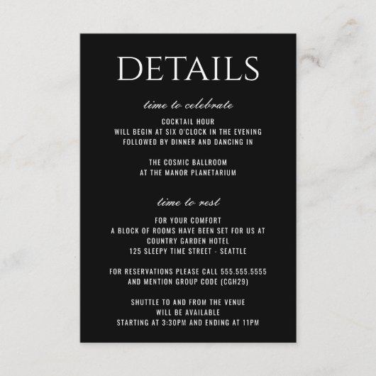 Carte D'accompagnement Bande céleste (Devant)