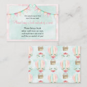 Carte D'accompagnement Bannières de drapeaux de bébé à l'aquarelle Demand (Devant / Derrière)