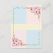 Carte D'accompagnement Baptême élégant de bébé lapin blanc moderne (Dos)