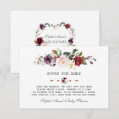 Carte D'accompagnement Baptême Fleurs de Bourgueil Aquarelle Teint de Ros (Devant / Derrière)