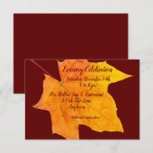 Carte D'accompagnement Bar Mitzvah Salle d'invitation de réception du soi (Devant / Derrière)