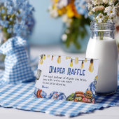 Carte D'accompagnement Barbecue Rustique Été Bleu Plaid Bébé-Q Plaid