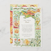 Carte D'accompagnement Barcelona Gaudí-Inspired Mosaic Wedding (Devant / Derrière)