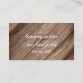 Carte D'accompagnement Baril de bois rustique et jarres de mason - Site M (Dos)