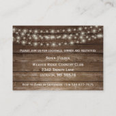 Carte D'accompagnement Baril de bois rustique et tournesols - Réception (Dos)