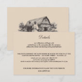 Carte D'accompagnement Barn Couple Mariage (Devant / Derrière)