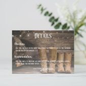 Carte D'accompagnement Barne & Boots Rustic Cowboy Western Détails du Mar (Debout devant)