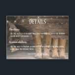 Carte D'accompagnement Barne & Boots Rustic Cowboy Western Détails du Mar<br><div class="desc">Cette carte de détails rustique et charmante fait partie de la suite de cartes Boots for Two Faire-part de mariage créée par Simply Farmhouse Press. Vous pouvez le customiser avec N'IMPORTE QUELLE information dont vos invités pourraient avoir besoin - itinéraire, hébergement, tenue, options de menu, etc. Cette collection est parfaite...</div>
