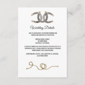 Carte D'accompagnement Barnwood, Country Lace & Horseshoe Mariage (Devant)