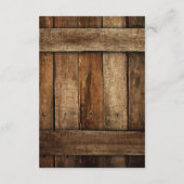 Carte D'accompagnement Barnwood, Country Lace & Horseshoe Mariage (Dos)