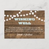 Carte D'accompagnement Barnwood Lights Aqua Mariage Wait well (Devant)