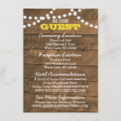 Carte D'accompagnement Barnwood Lights Gold Mariage Information Card (Devant)