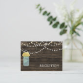 Carte D'accompagnement Barnwood Rustic jaune mât jarres réception invitat (Debout devant)