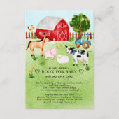 Carte D'accompagnement Barnyard Animals Baby shower Book for Baby (Devant)