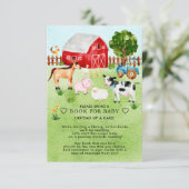 Carte D'accompagnement Barnyard Animals Baby shower Book for Baby (Debout devant)