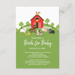Carte D'accompagnement Barnyard Farm Animals Baby shower Book for Baby