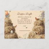 Carte D'accompagnement Barnyard rustique Animaux de ferme Diapper Raffle (Devant)