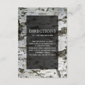 Carte D'accompagnement Barre de bouleau rustique Mariage moderne Instruct (Devant)