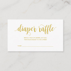 Carte D'accompagnement Barre de couches baby shower, Or Rustique moderne