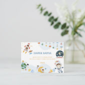 Carte D'accompagnement Barre de couches du Baby shower spatial (Debout devant)