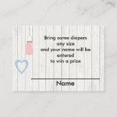 Carte D'accompagnement Barre de couches en bocal rose et bleu Mason (Dos)