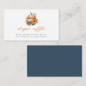 Carte D'accompagnement Barreau Citrouille orange et bleu (Devant / Derrière)