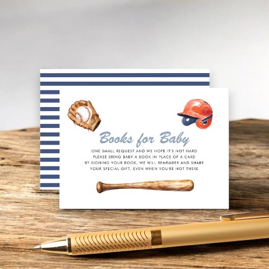 Carte D'accompagnement Baseball Books for Baby Card