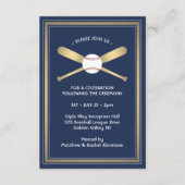 Carte D'accompagnement Baseball Thème Réception & Détails de la fête Mari (Devant)