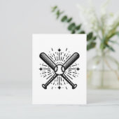 Carte D'accompagnement baseball vintage (Debout devant)