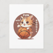 Carte D'accompagnement basket-ball chat (Dos)