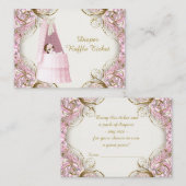 Carte D'accompagnement Bassinet rose et or Bassinet Fillette Raffle (Devant / Derrière)