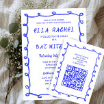 Carte D'accompagnement Bat mitzvah de la barre QR personnalisée avec bouc<br><div class="desc">CARTES DE FERMETURE parfaites à inclure pour un bat mitzvah, bar mitzvah ou toute autre célébration juive ! Un cadre de bracelets compliqué pour vous sur le côté avant ! ENTIÈREMENT PERSONNALISABLE ! Cliquez sur "Personnaliser" ci-dessus pour modifier le texte et ajouter votre lien au code QR. Cliquez sur "modifier...</div>