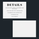 Carte D'accompagnement Bat mitzvah minimaliste moderne Blanc basique<br><div class="desc">Carte de boîtier blanc de base minimaliste Bat mitzvah moderne</div>