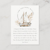 Carte D'accompagnement Bateau à voile Boho Palm Paysage marin Livres pour (Devant)