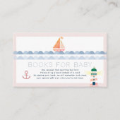 Carte D'accompagnement Bateau à voile et phare Books pour Baby shower (Devant)