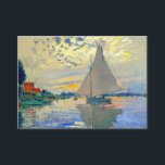 Carte D'accompagnement Bateau Monet au Petit-Gennevilliers<br><div class="desc">Cartes de fermeture illustrant la peinture à l’huile de Claude Monet Voilier au Petit-Gennevilliers (1874). Un voilier serein navigue dans les eaux de Paris,  France. Parfait pour les amateurs d'impressionnisme et de collectionneurs d'art français !</div>