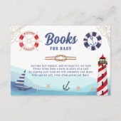 Carte D'accompagnement Bateau nautique bleu rouge baby shower apporter un (Devant)